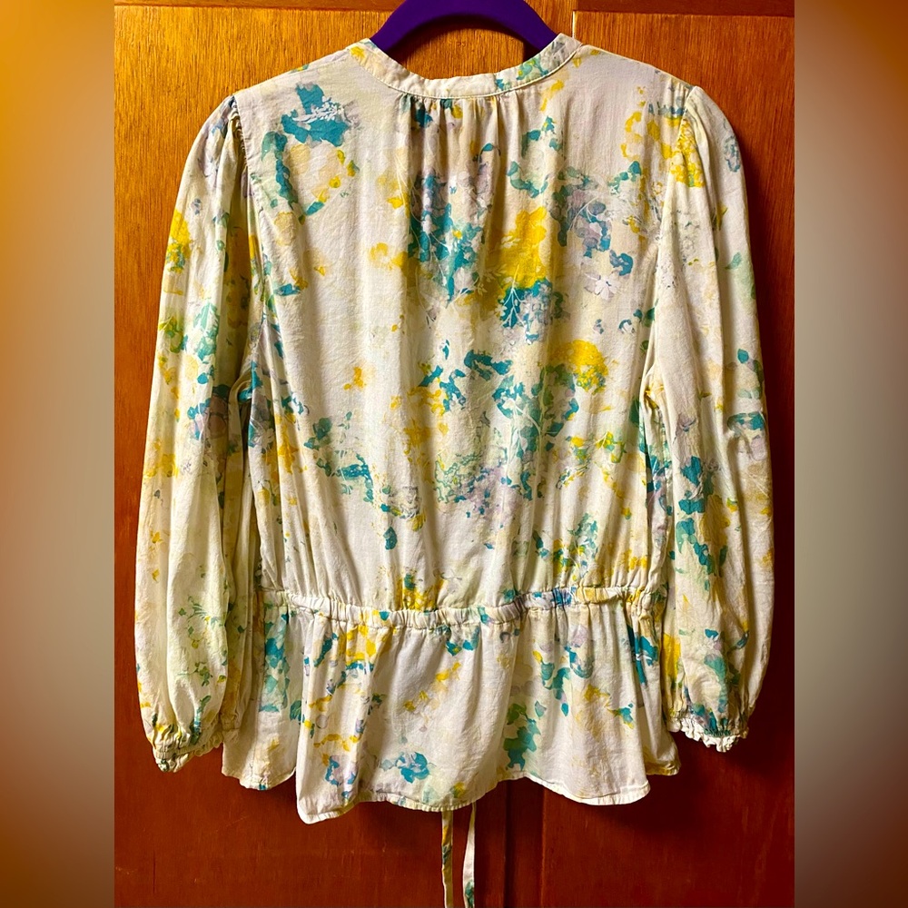 A New Day Floral Print Peplum Blouse size medium - Picture 8 of 10